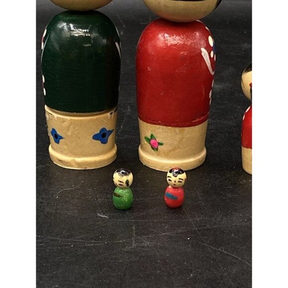 KOKESHI Nesting Mother Father & Child DONKO Nodder Bobble Rice Grain Baby - Picture 4 of 12